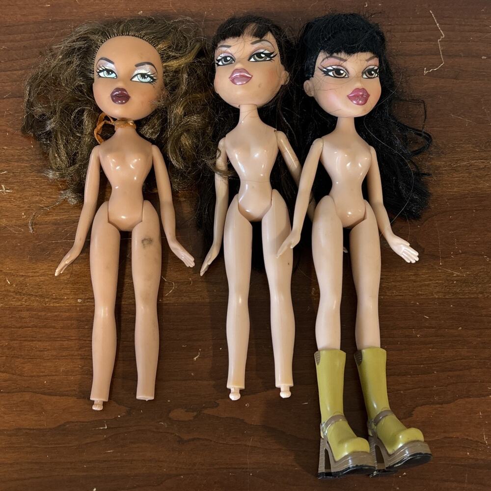 MGA Bratz 2001 Yasmin Jade Nude Loose doll lot of 3 Vintage AS IS
